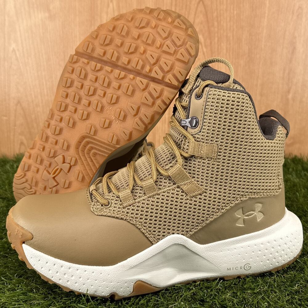 Under Armour UA Stellar Mid Tactical Boots Camel Boots 3028316-263 Mens Sz 6
